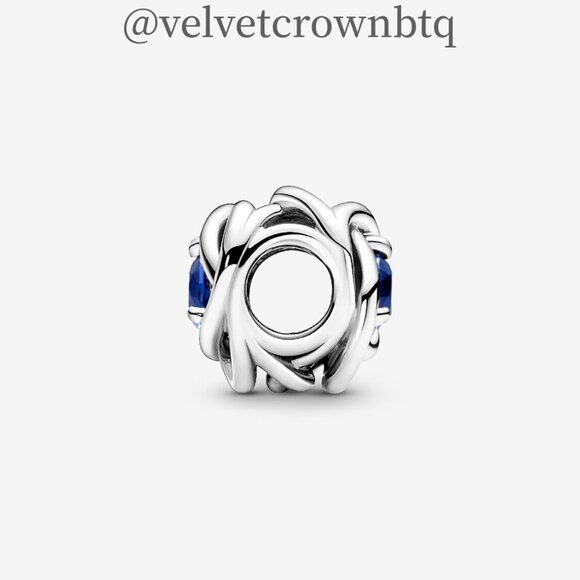 Pandora September Blue Eternity Circle Charm - Picture 3 of 5